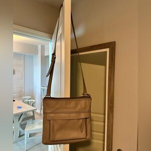 Fossil Tan Crossbody Bag